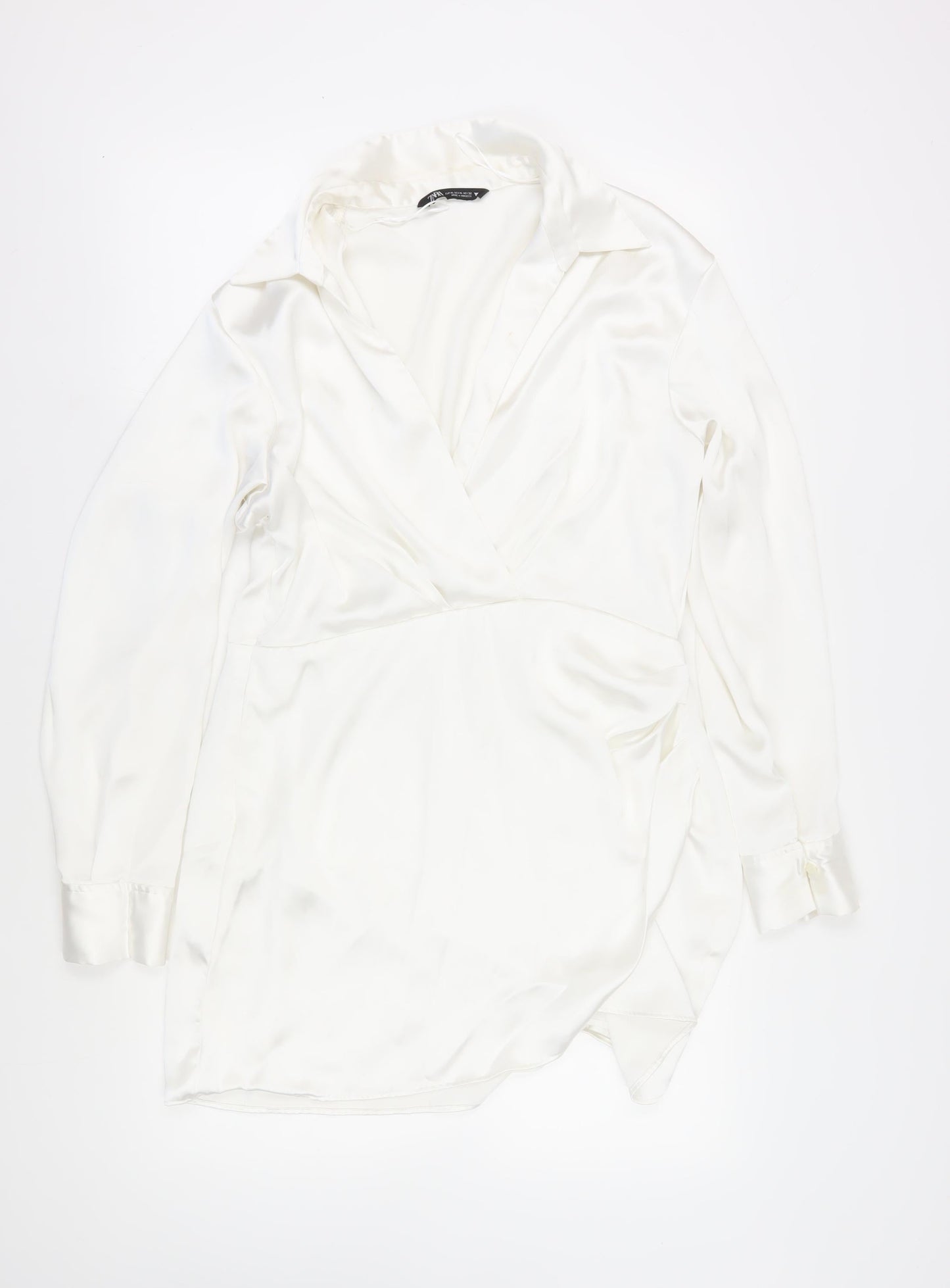 Zara Women's Ivory Wrap Dress XL