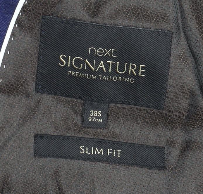 Next Men's Blue Slim Fit Blazer, Size 38S, Formal Jacket