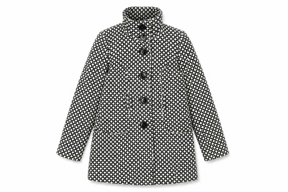 Debenhams Women's Petite Black Geometric Coat
