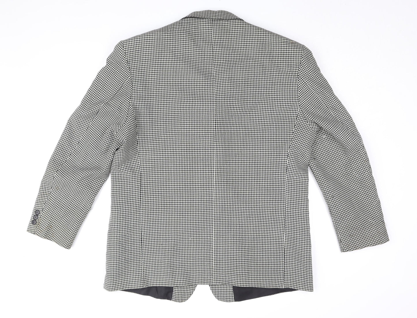 Burton Mens Black and White Check Blazer Size 46R