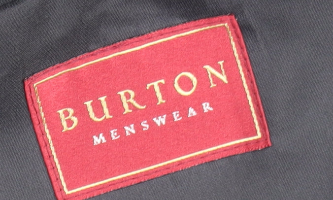 Burton Mens Black and White Check Blazer Size 46R