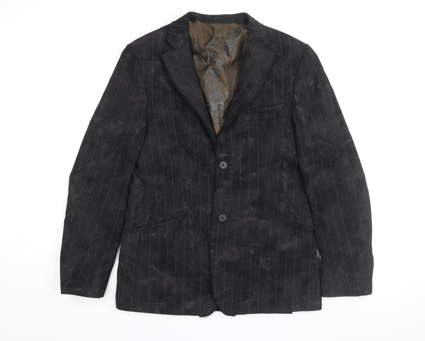 River Island Men's Brown Striped Blazer S