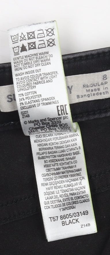 Marks and Spencer Womens Black Skinny Jeans Size 8