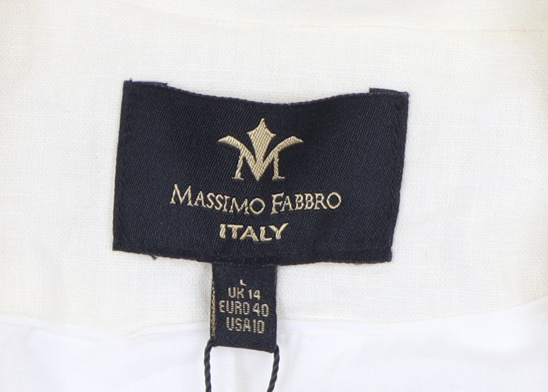 Massimo Fabbro Women's Ivory Blazer Size 14