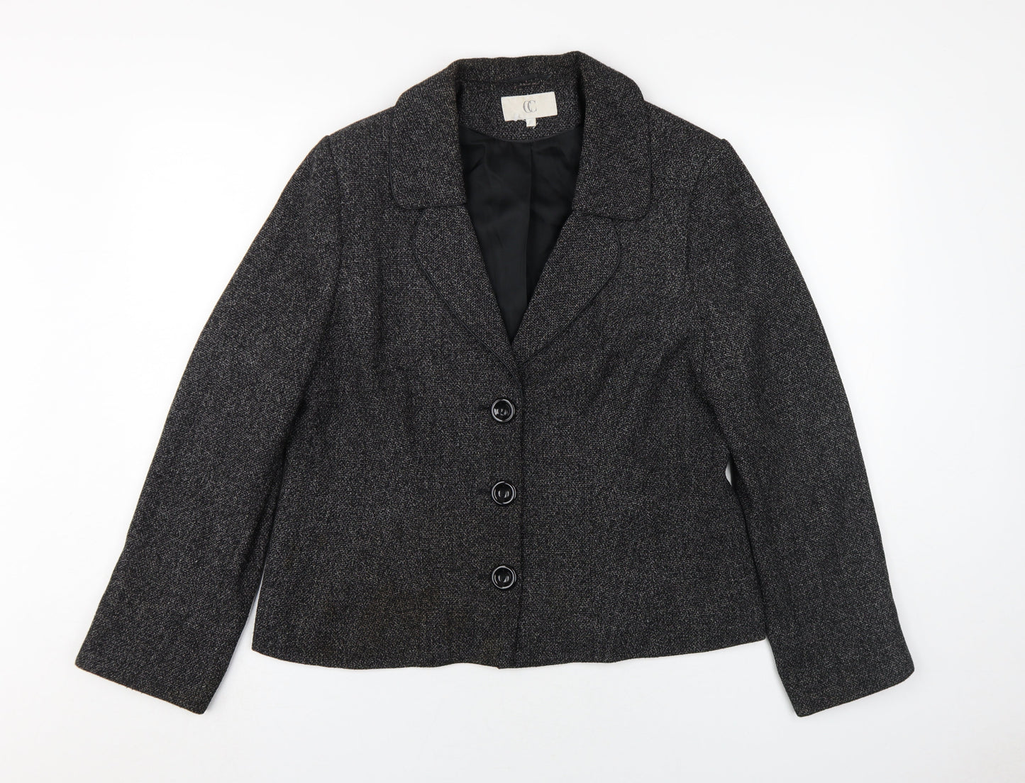 CC Women's Black Blazer Size 16 Business Jacket