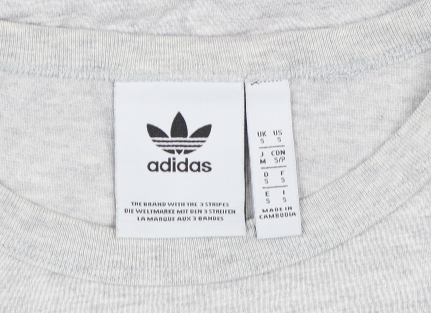 Adidas Unisex Grey T-Shirt M Crew Neck Casual