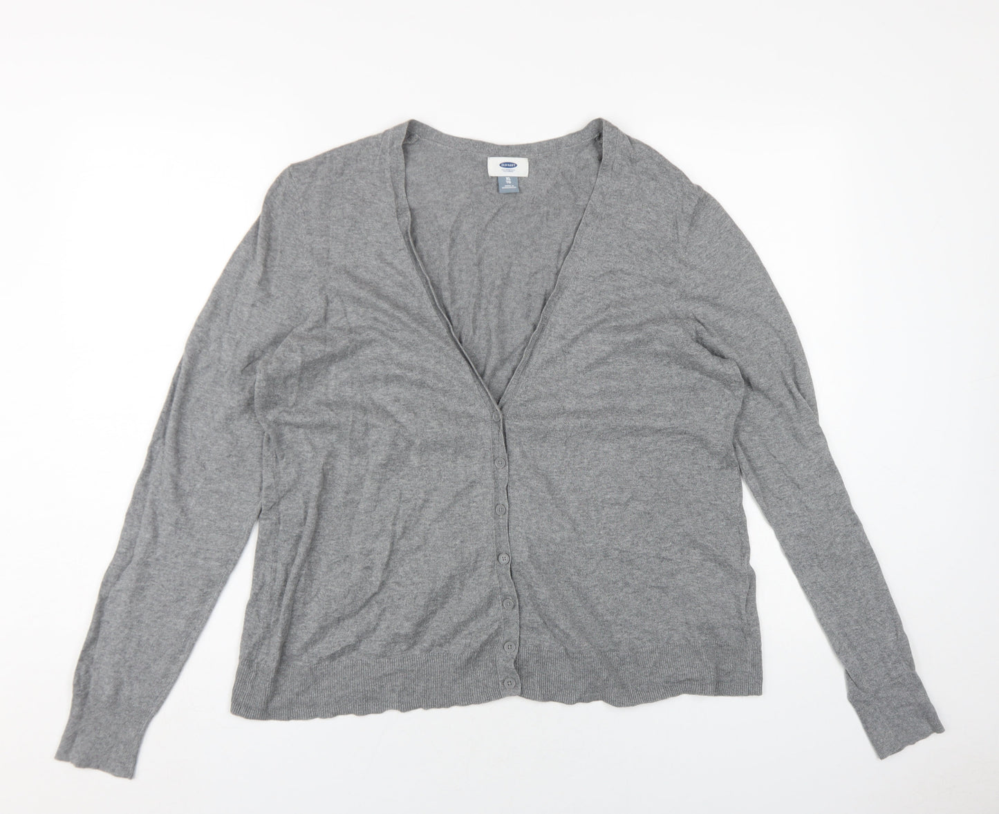 Old Navy Women's Grey Cardigan XL 100% Cotton