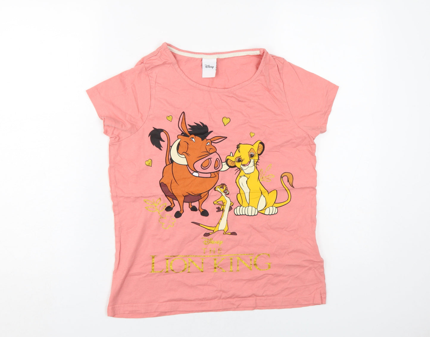 Disney Women Pink Lion King Cartoon T-Shirt Size 6/8