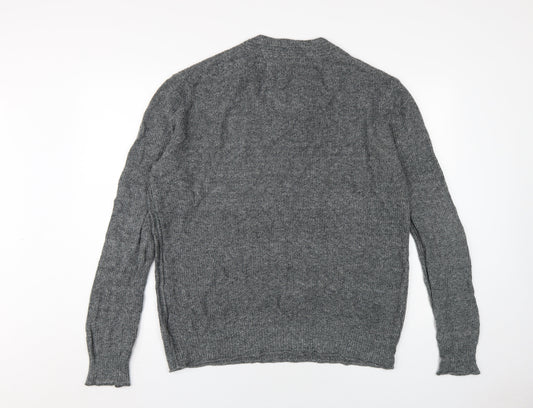 Gap Men's Grey V-Neck Pullover Jumper XL