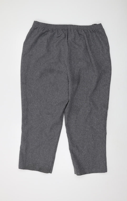 Bonmarché Women's Grey Regular Knit Trousers Size 18