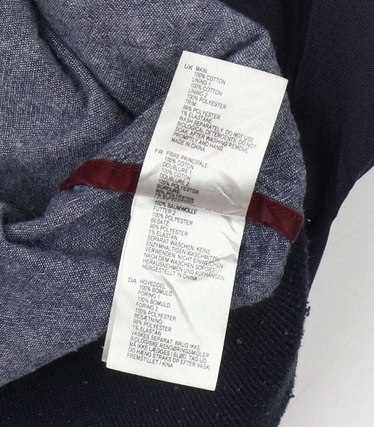 White Stuff Men's Blue Bomber Jacket, M, Casual Style