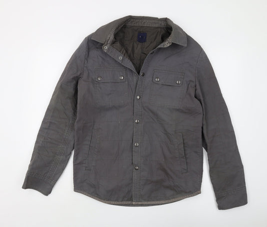 Gap Men's Grey Military Jacket - M, Cotton Mix