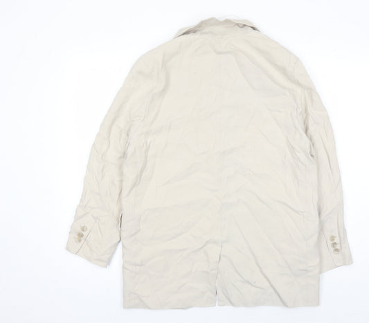 Zara Women's Beige Blazer, Size 8, Lined, Spring Style