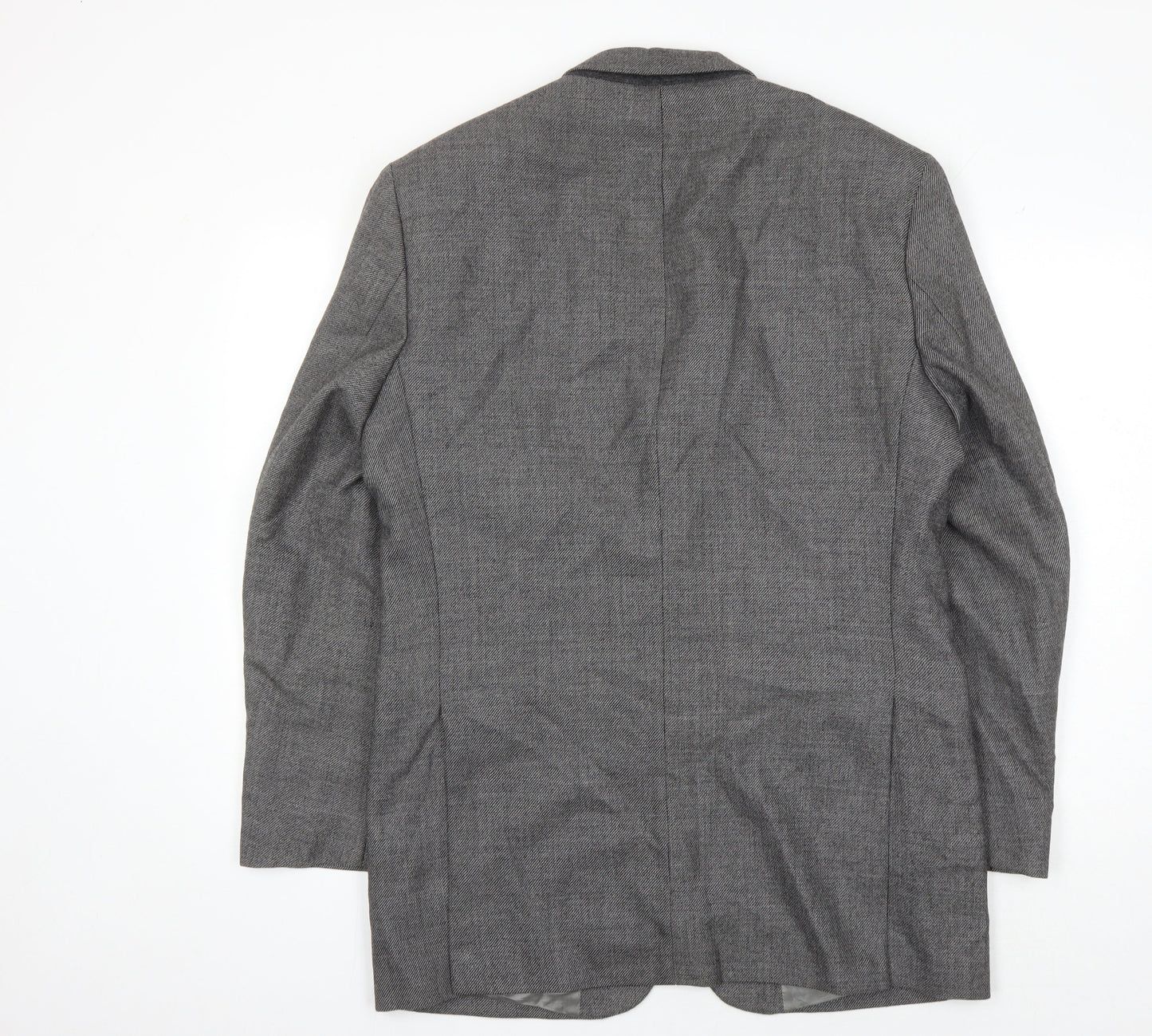 Marks & Spencer Men's Grey Wool Blazer, Size 38R, Formal Wear