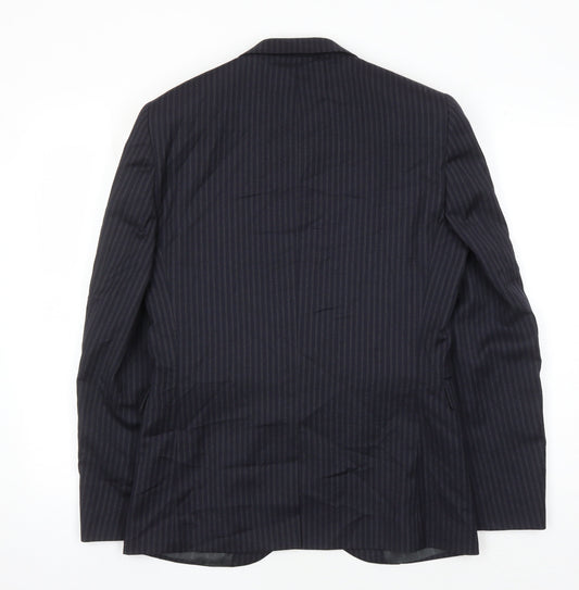 Next Men's Black Striped Blazer 38 Regular