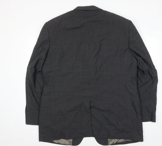 Marks and Spencer Men's Grey Suit Jacket, 46R Wool