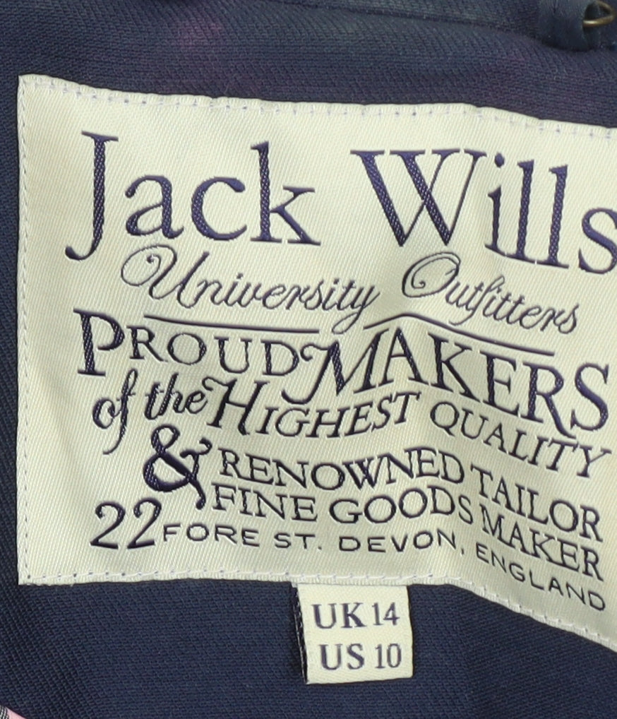 Jack Wills Women's Blue Blazer Size 14 - Classic Style