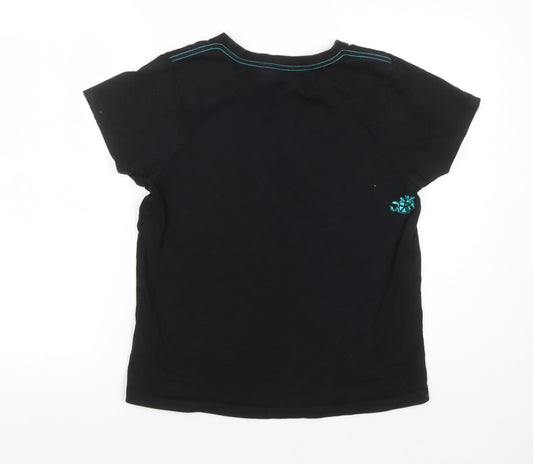 Animal Women's Black T-Shirt Size 10 Regular Fit