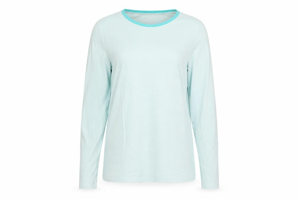 Womens UK Size L Lands' End Blue Cotton Blend T-Shirt