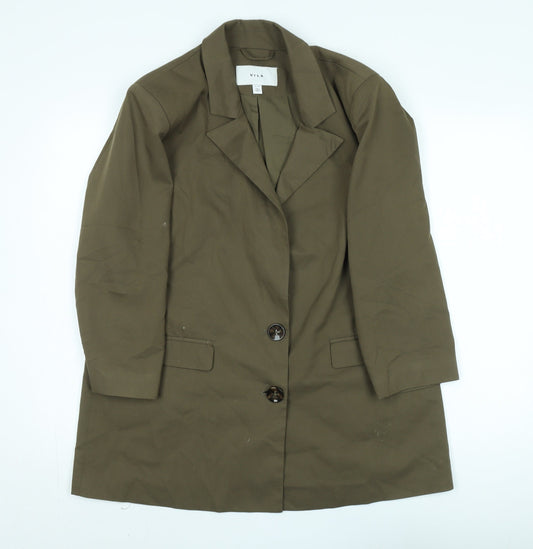 Vila Women's Green Blazer, Size 16, Regular Fit, Twill