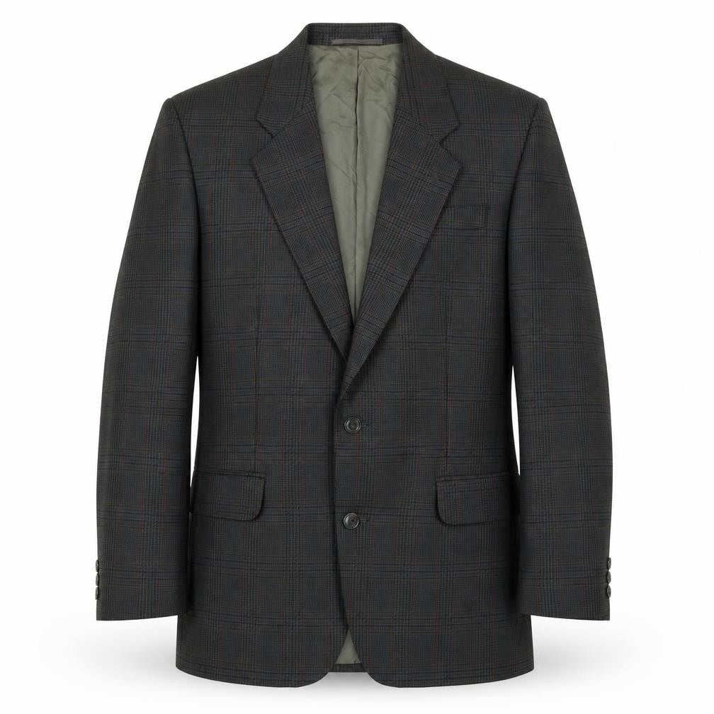 Mens 40 Chest Regular Pierre Cardin Grey Two-Button Blazer