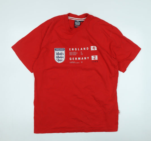 Admiral Men's Red T-Shirt M Sports Logo Graphic