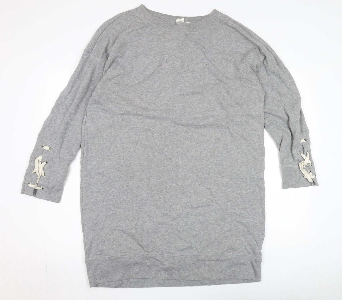 GAP Women's Grey L Pullover Lace-Up Sweatshirt
