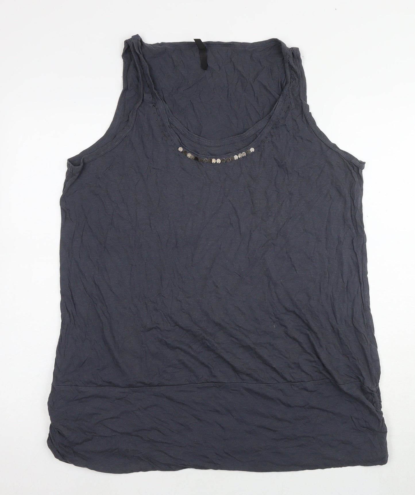 Marks and Spencer Women's Plus Black Sequin Tank Top