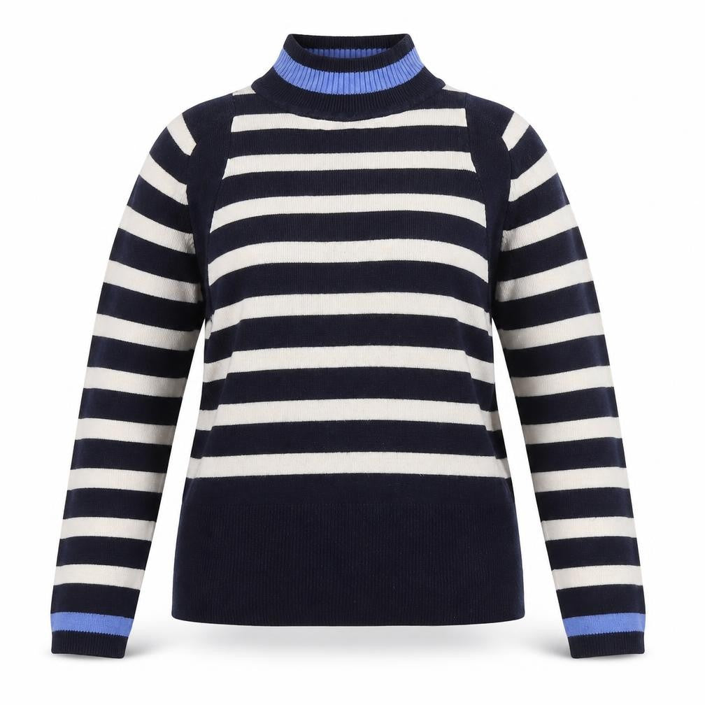 Marks and Spencer Women's Blue Striped Jumper UK 12