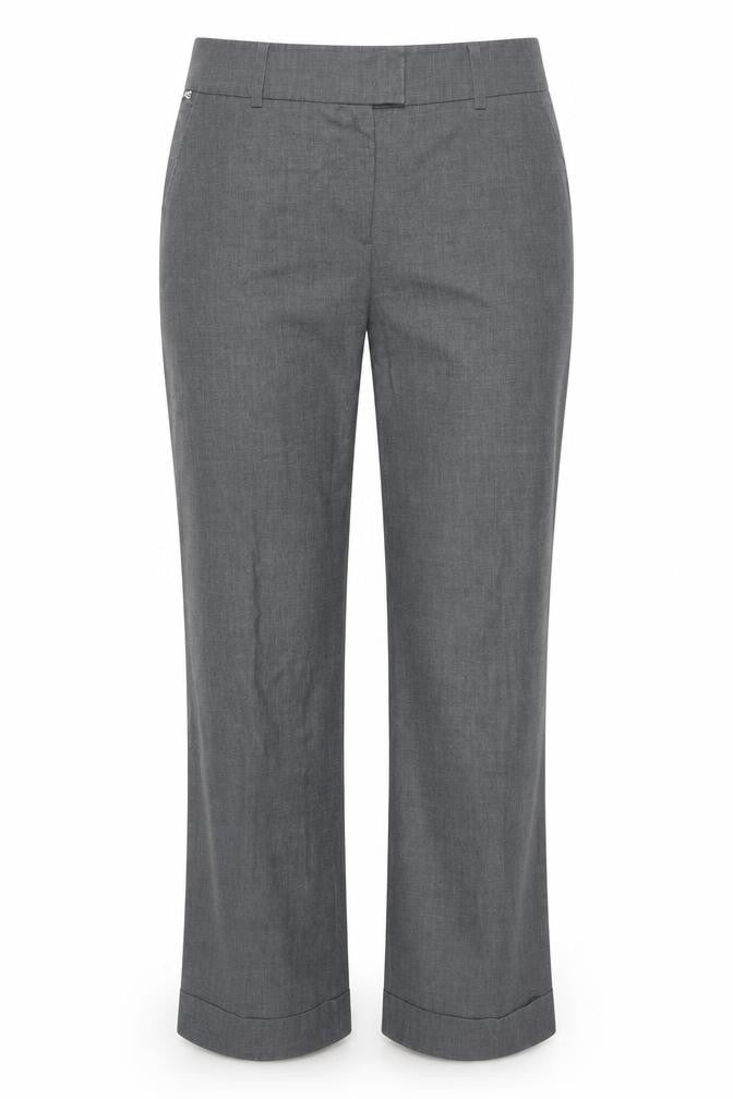 H&M Women's Grey Straight Leg Trousers, Size 12, Business Casual