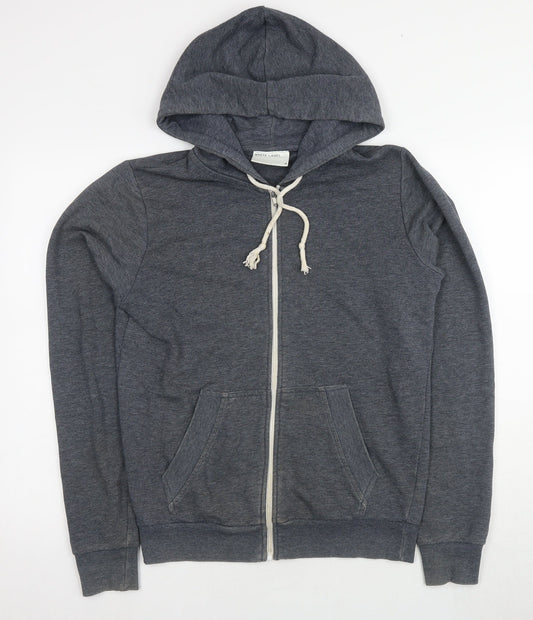 White Label Men's Grey Full Zip Hoodie, Size S