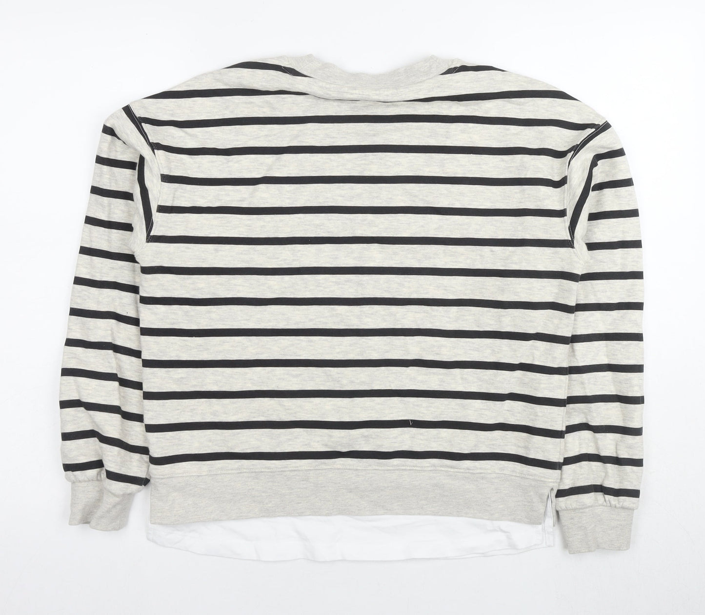 Next Women’s Grey Striped Pullover Sweatshirt S