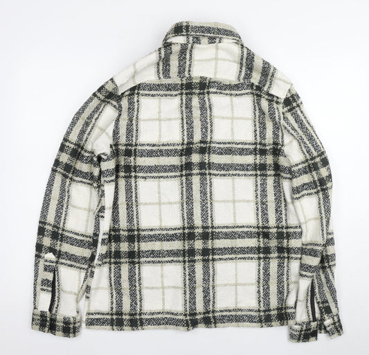 River Island Men's Black Check Shirt Jacket M