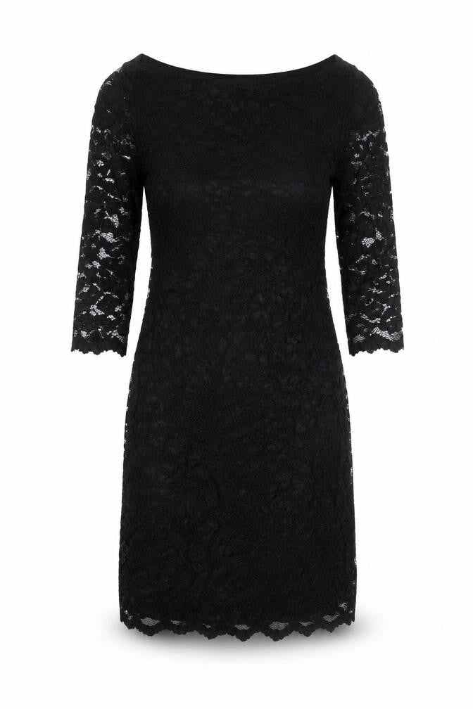 Front view of ASOS Women's Black Sheath Dress, size 8