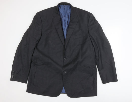 Samuel Windsor Men's Grey Blazer 44 Regular Wool