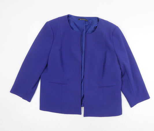 Bonmarché Women's Blue Jacket, Size 16, No Button