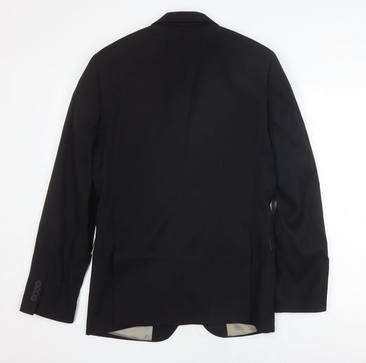 Topman Men's Black Slim Fit Blazer, Size 38, Formal