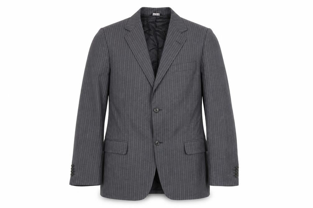 Marks and Spencer Grey Striped 44L Blazer for Men