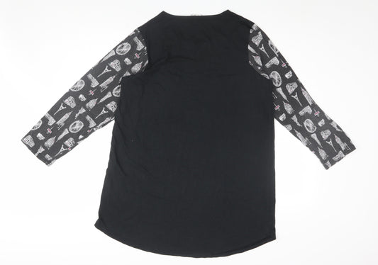 Indigo Sky Women's Black City Nightshirt Size 18-20
