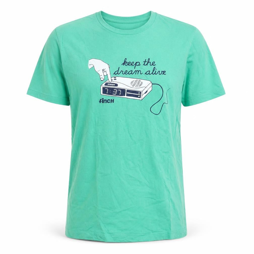 Freak Men's Green Retro Graphic Print T-Shirt, Size L, Crew Neck