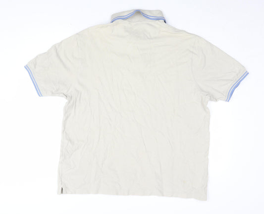 Marks and Spencer Men's Beige Polo Shirt XL