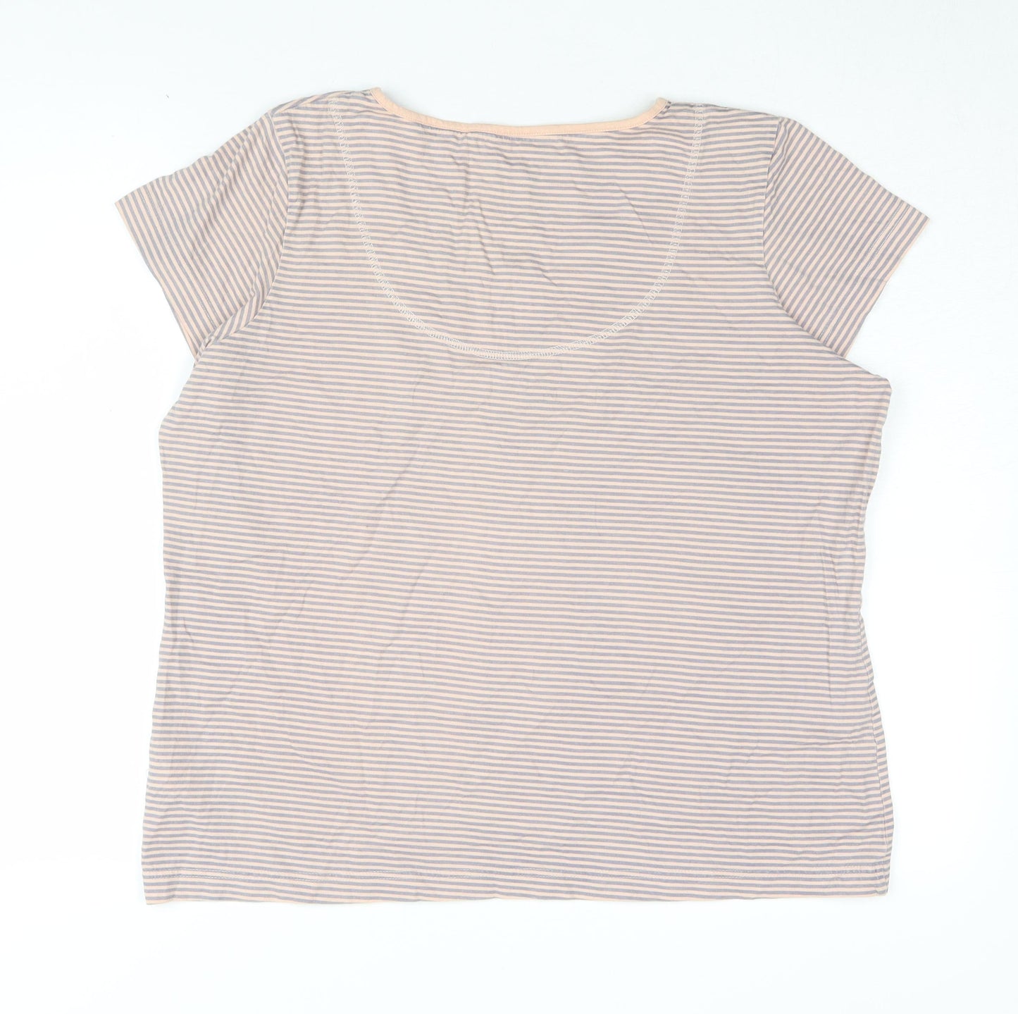 Marks and Spencer Women’s Striped Top UK 16-18 Multicoloured