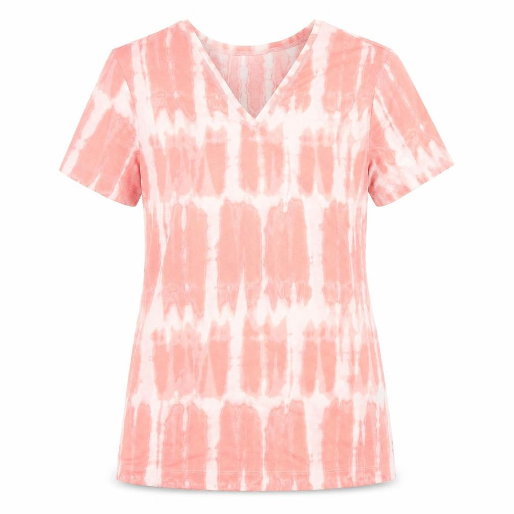 Marks and Spencer Women's Pink V-Neck T-Shirt Size 8