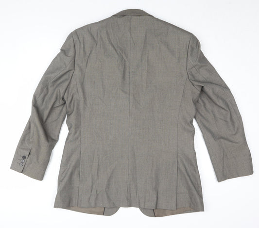 Karl Jackson Men's Grey Blazer, Size 42, Regular Fit