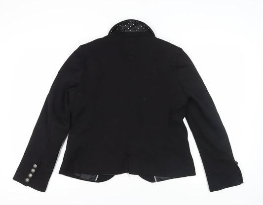 Laura Clement Women's Black Blazer Size 4 Business
