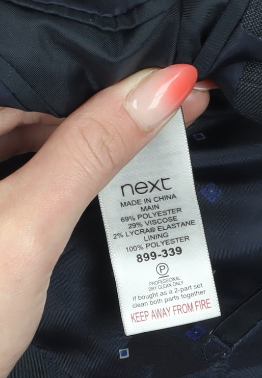 Next Men’s Blue Plaid Blazer - Size 40R, Formal Style
