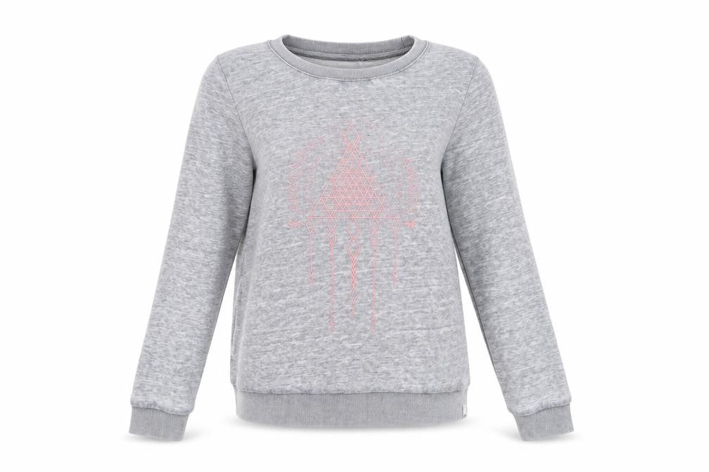 Womens UK 14 Regular Animal Grey Pullover Sweatshirt