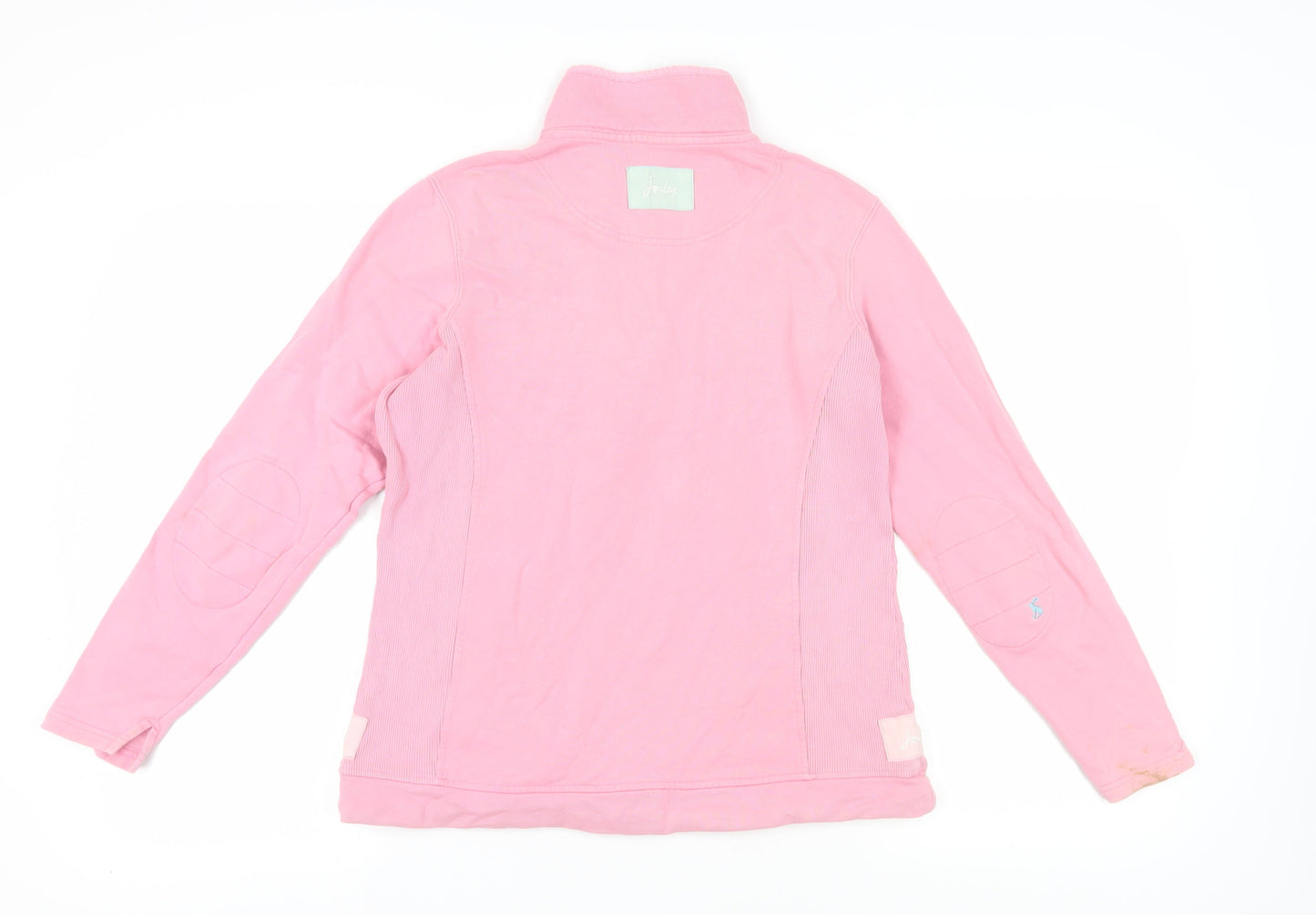 Joules Women's Pink Henley Sweatshirt Button Detail S