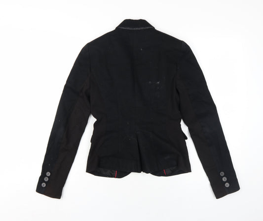 Mango Women's Black Suit Jacket, Size 6, Two-Button
