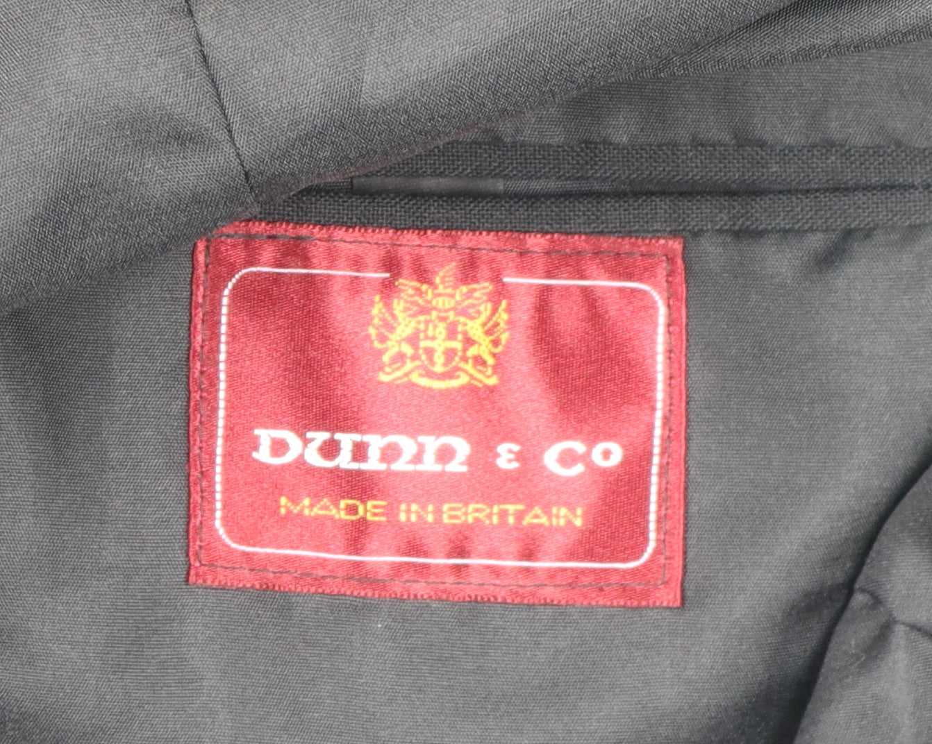 Dunn & Co Men's Black Blazer 46R Polyester Wool